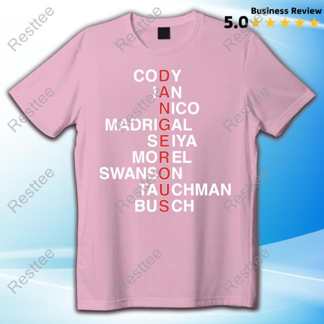 Obvious Shirts Cody Ian Nico Madrigal Seiya Morel Swanson Tauchman Busch Shirt Obvious Shirts Cody Ian Nico Madrigal Seiya Morel Swanson Tauchman Busch Tee