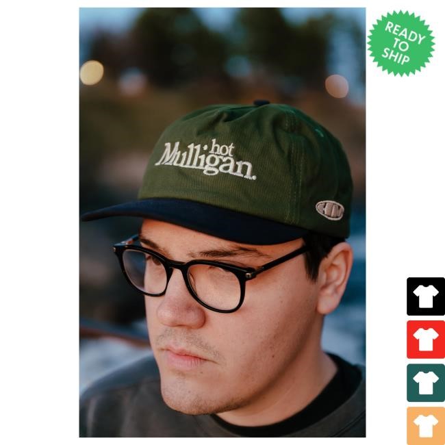 Official Hot Mulligan Merch Two Tone Green Hat Official Hot Mulligan Merch Two Tone Green Hat