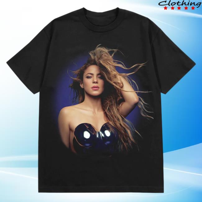 Official Shakira Merch Store Sapphire Aura Shirt - Black Shakira Apparel Clothing Shop