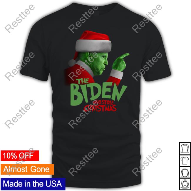 Grinch The Biden Who Stole Christmas Tee Shirt