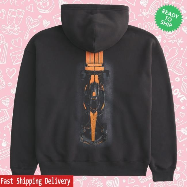 Official Hollister Co Merch Store Boxy McLaren Graphic Zip-Up Hooded Sweatshirt Hollister Apparel Clothing Shop Hollisterco