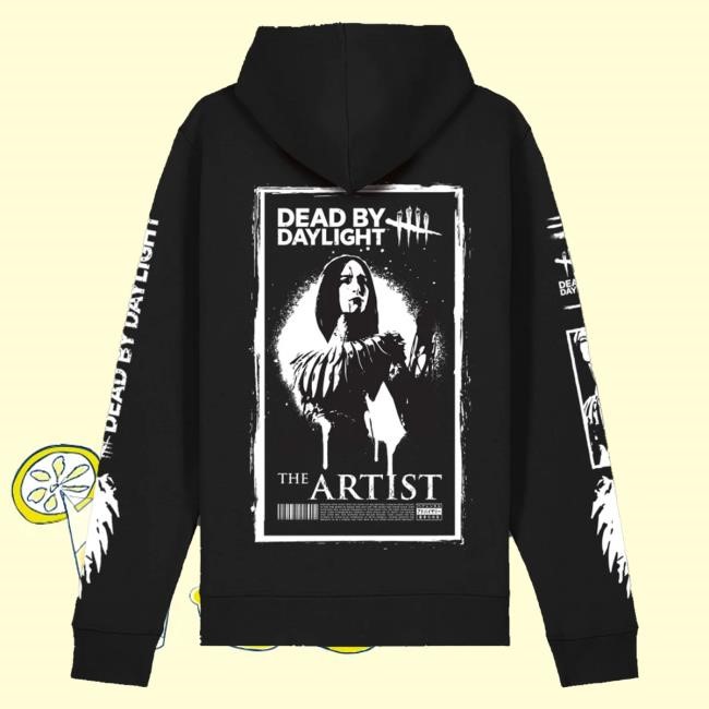 Official Dead By Daylight Merch Store Dead By Daylight The Artist Retro Hooded Sweatshirt - Black Dead By Daylight The Artist Retro Hoodies - Black