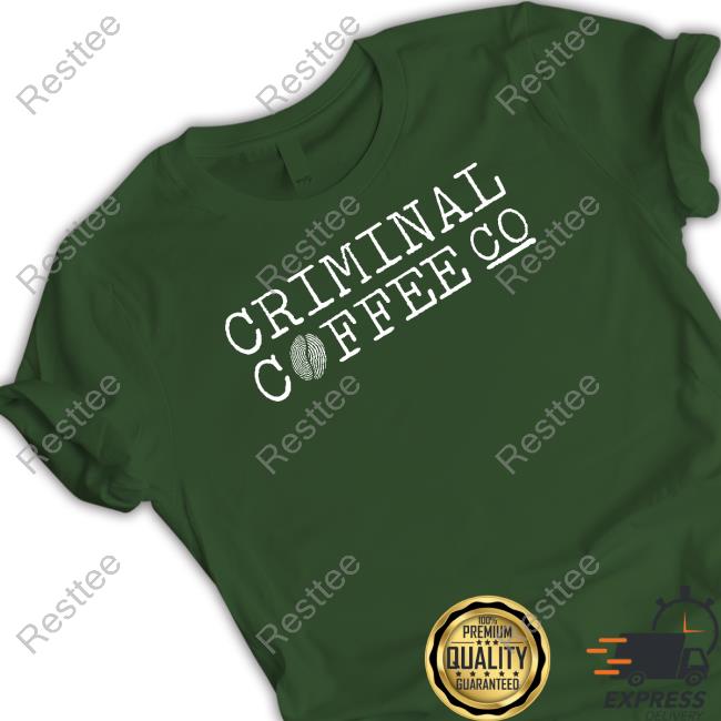 Official Criminal Coffee Merch Logo Black Tee Jandrstores