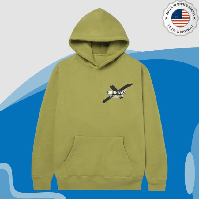 Official 100 Thieves Merch Store Shop 100Thieves Wolf Crewneck Sweatshirt - Olive 100T