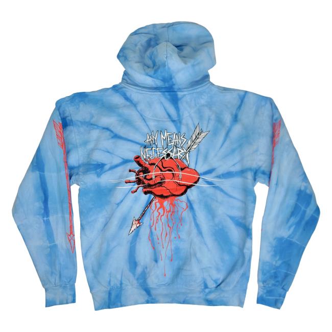 Any Means Necessary Clothing Down with the Ship Pullover Sweatshirt Baby Blue Tie Dye Official Any Means Necessary Clothing Down with the Ship Sweatshirt Baby Blue Tie Dye