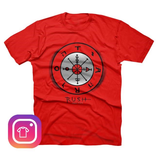 Official Rush Band Vapor Trails Red Tarot Shirt New