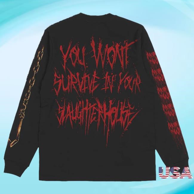 Official Miwmerch Motionless In White Slaughterhouse Long Sleeve T-Shirts (Black) Miw Merch Store
