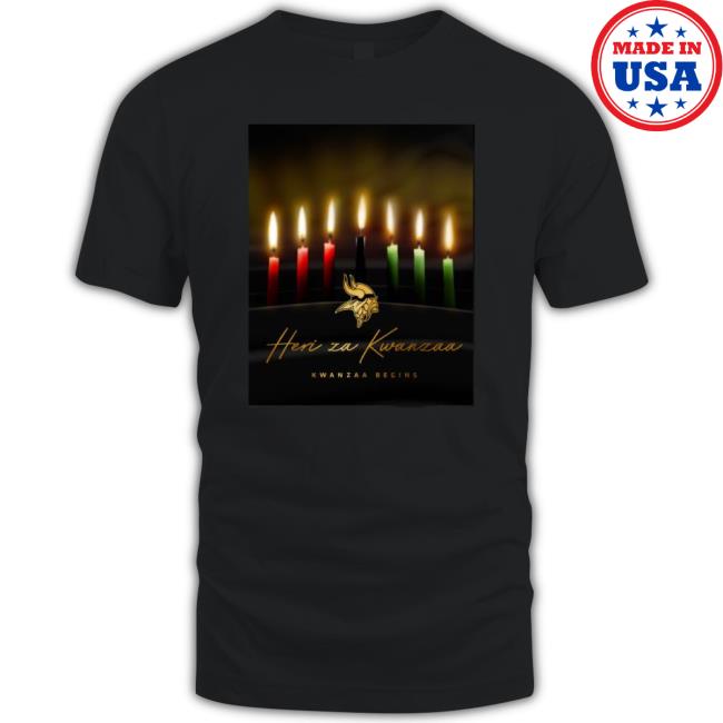 Minnesota Vikings Heri Za Kwanzaa Begins Crewneck Sweatshirt