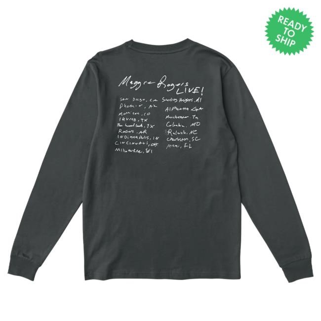 Maggie Rogers Merch The Don't Forget Me Tour Part I Long Sleeve Tee Maggie Rogers Shop