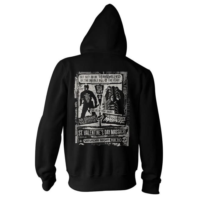 Gutter Garbs Valentine's Day Massacre Double Feature: Newspaper Ad - Zip Attractive Hoodie | Official Merch