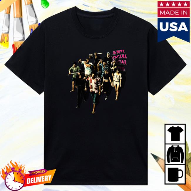 Yakuzafan Anti Social Social Club X Like A Dragon Collaboration Merch ASSC x Like a Dragon Black Shirt 2024