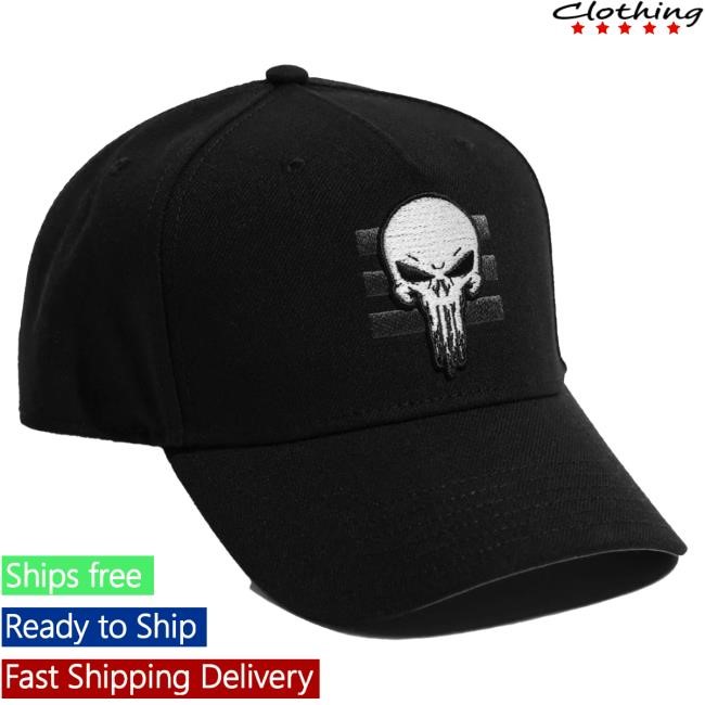 Official Heroes And Villains Marvel The Punisher Embroidered Snapback Hat Official Heroes And Villains Marvel The Punisher Embroidered Snapback Hat