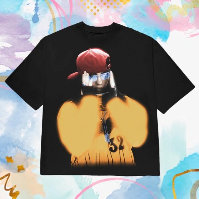 Billie Eilish Glasses Hit Me Hard And Soft Tour 2025 Black T Shirt