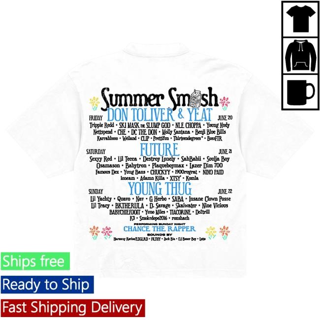 Official The Summer Smash Teddy Tees (White)(Blue)