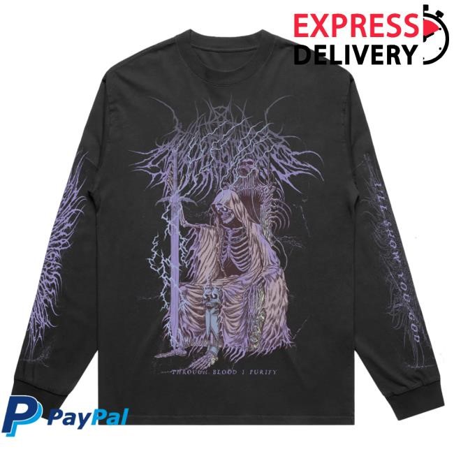 Official Merch Warfare Thy Art Is Murder Skeleton King // LS Tee (Black)