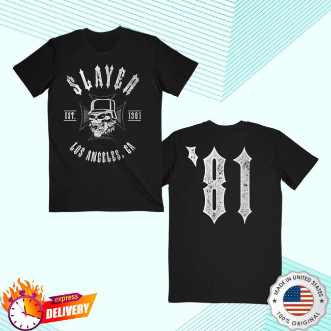 Official Slayer Clothing Store Shop Merch Established 1981 Skull Tee