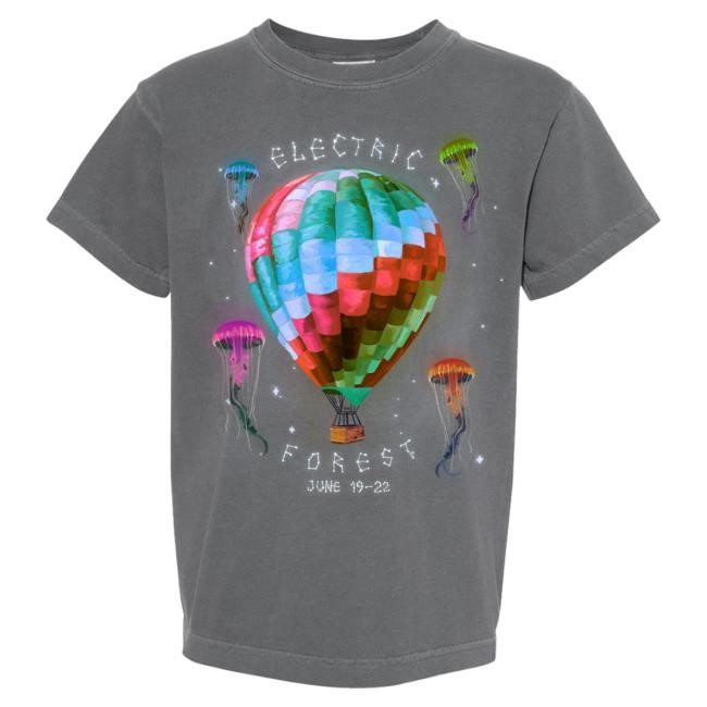 2025 Forest Goods Jellyfish & Balloons - Line-up Shirts Electric Forest Festival Official 2025 Forest Goods Jellyfish & Balloons - Line-up New Shirt Electric Forest Festival Official