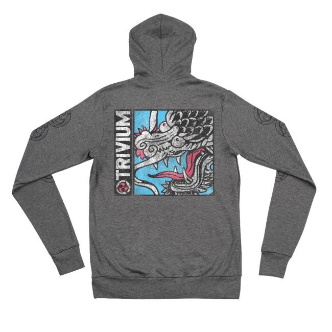 Trivium Merch Trivium Dragon Zip Hoodie Trivium Merch Trivium Dragon Zip Hoodie