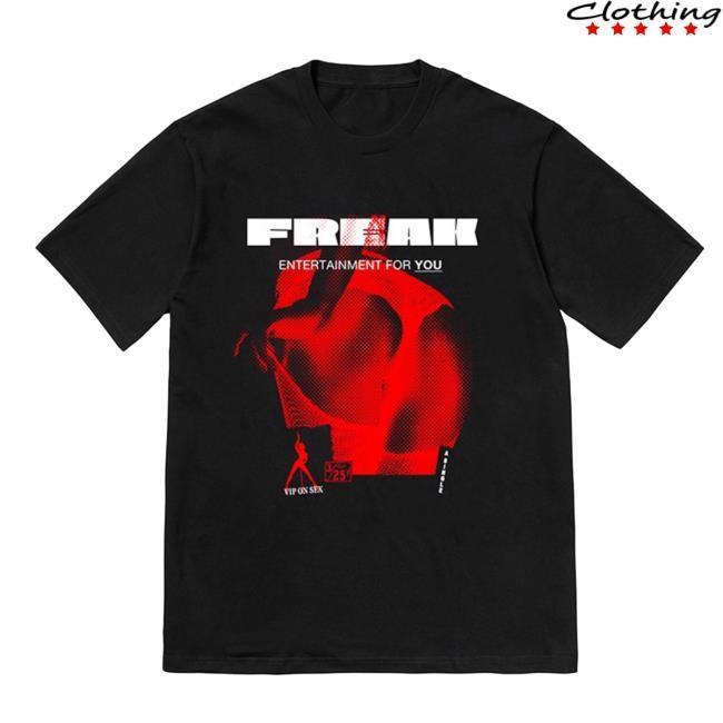Tyga Every Day Of The Week Freak - Black Short SleeveShirt - Red Print Apparel Tyga Merch Shop