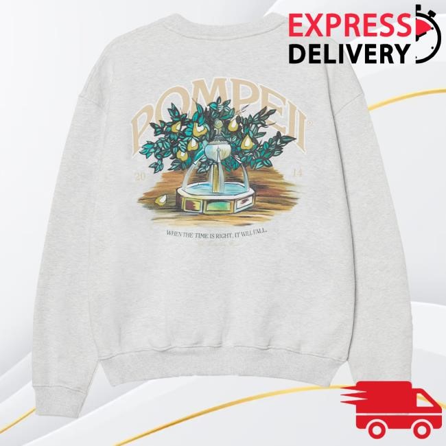 Fountain Light Grey Mélange Sweatshirt | Buy Official Pompeii Apparel