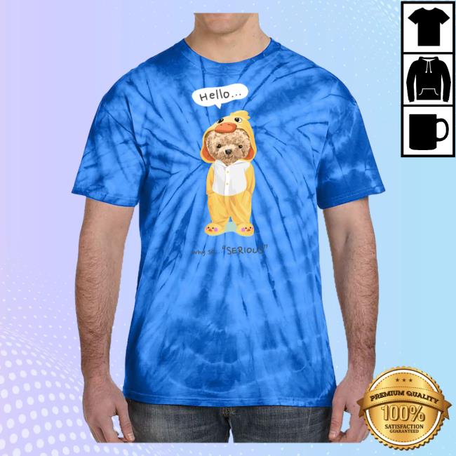 Hello Why So Serious Tie Dye T Shirt Blue