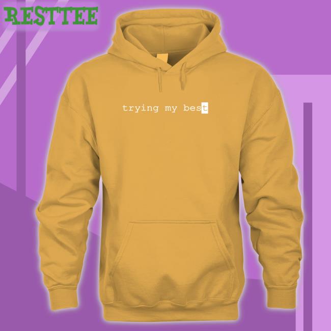 Trying My Best Hooded Sweatshirt Jarvis Johnson Merch Store Trying My Best T-Shirt