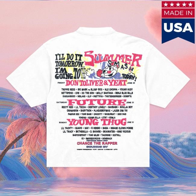 Official The Summer Smash Do It Tomorrow Shirts (White)
