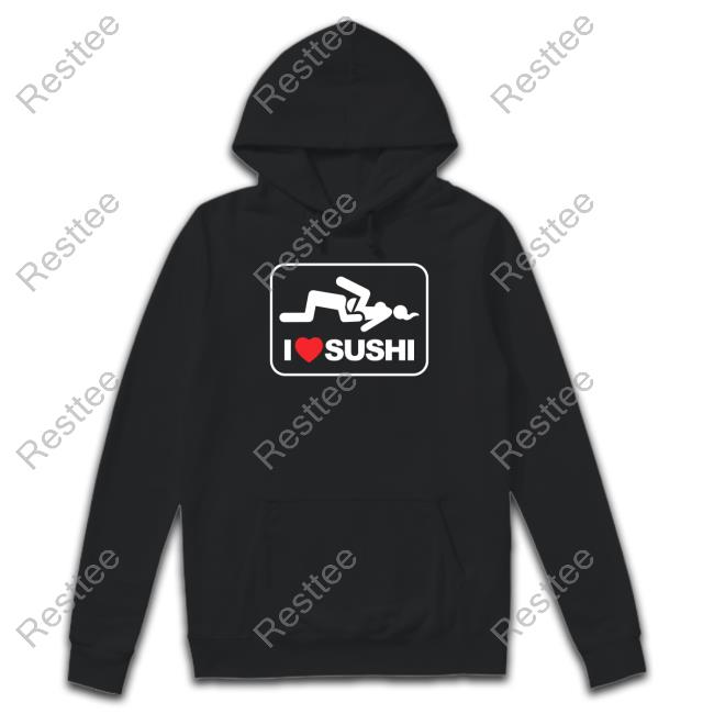 Official I Heart Sushi Black Tee