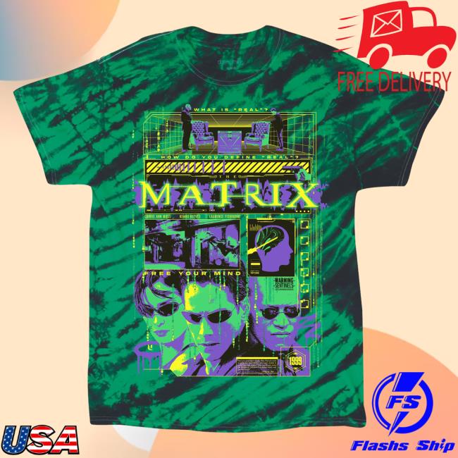 Official Studiohouse Designs The Matrix Tie Dye Shirt New Electro Magnetic Pulse (Green)