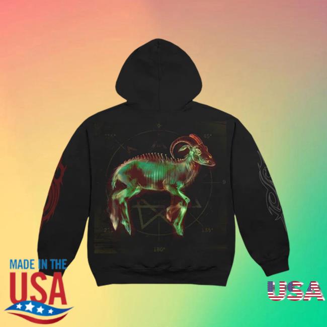 Slipknot Xray Goat Tour 2023 Zip Up Hoodie Official Slipknot Xray Goat Tour 2023 Hoodie