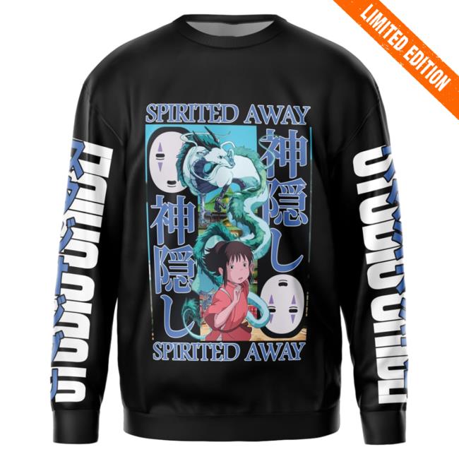 Official Anime Ape Clothing Spirited Away Studio Ghiblii Streetwear AOP Pullover Sweatshirt 3D All Over Print Animeape