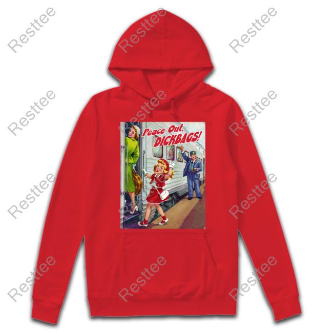 Official Your Childhood Ruined Peace Out Dickbags Shirts Peace Out Dickbags Long Sleeve T Shirt