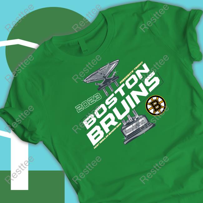 Boston Bruins Fanatics 2023 Presidents' Trophy Tee Boston Bruins Fanatics 2023 Presidents' Trophy Shirt