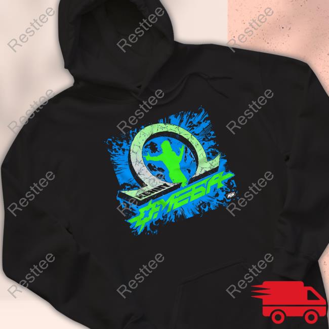 All Elite Wrestling Kenny Omega Time Trigger Blue and Green Tee Shirt