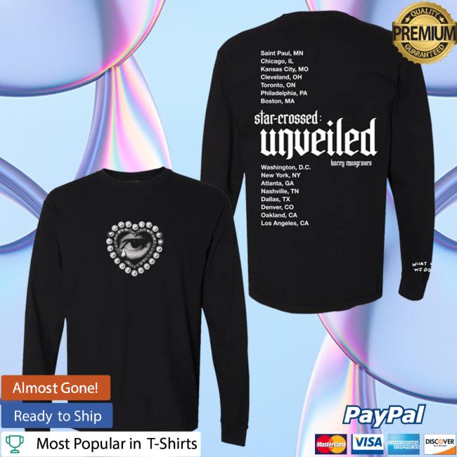 Official Kacey Musgraves Merch Store KaceyMusgraves Star-Crossed: Unveiled Black Tour Hot Shirt Kacey Musgraves Apparel Clothing Shop