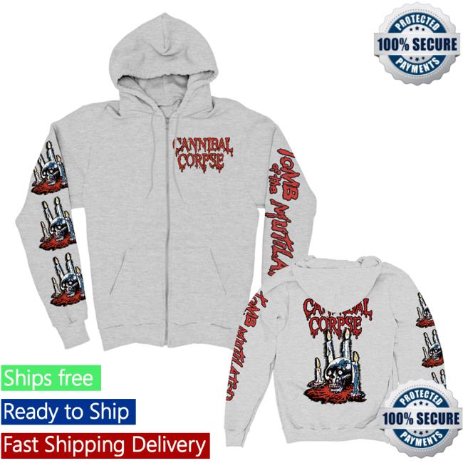 Official Kings Road Merch Store Cannibal Corpse Ritual Candles Zip Up Crewneck (Ash Grey) Kings Road Shop CannibalCorpse