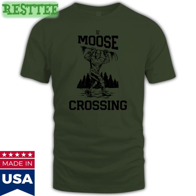 Hockey Lodge Merch Minnesota Wild SotaStick Moose Crossing Tee