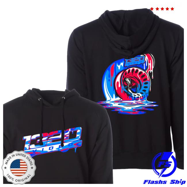 Official 1320video Merch Store 1320Video Red/White/Blue Turbo Drip 2.0 Hoodies 1320video Apparel Clothing Shop