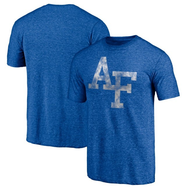 Goairforcefalcons Men's Royal Air Force Falcons Classic Primary Tri-Blend New T-Shirt