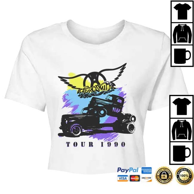 Official Aerosmith Shop Tour 1990 Crop Top Shirt