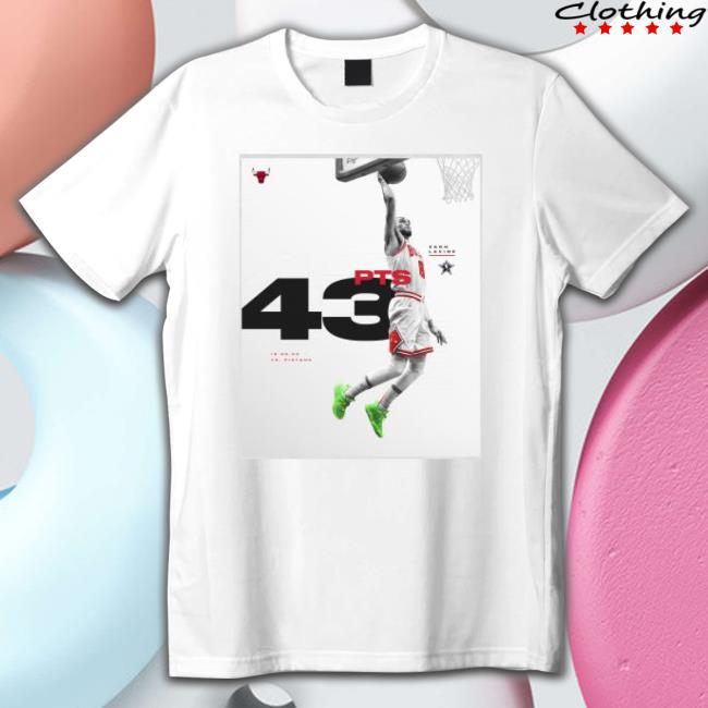Zach Lavine Chicago Bulls 43 Point Sweatshirts Zach Lavine Chicago Bulls 43 Point Long Sleeve Shirt