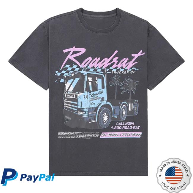 Julien Merch Roadrat Euro Truck Vintage Black Hoodie