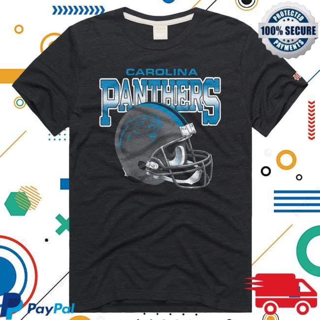 Carolina Panthers Gradient Helmet T Shirt Homage | Carolina Panthers Official | NFL Football Carolina Panthers Gradient Helmet Tees Homage | Carolina Panthers Official | NFL Football