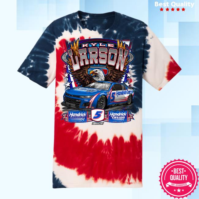 Official Kyle Larson #5 Red White & Blue Tie Dye T Shirt