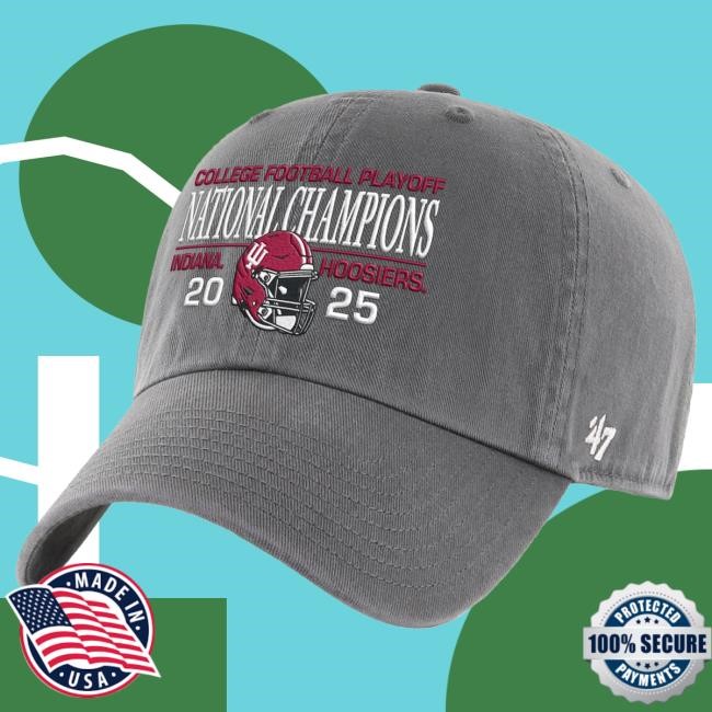 Authentic 47 Brand Indiana Hoosiers NCAA Football Champions Cap Indiana Hoosiers NCAA Football 2025 National Champions Clean Up Hat