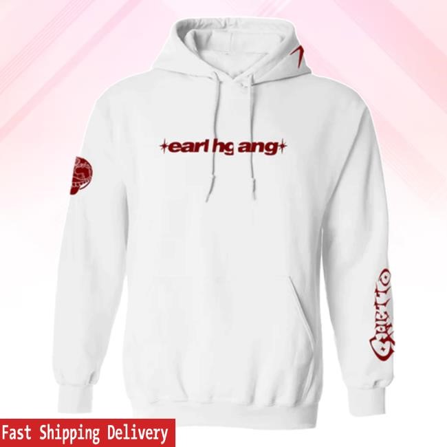 Ghetto Gods Fire White Hoodies - Earthgang Official Store Merch Shop
