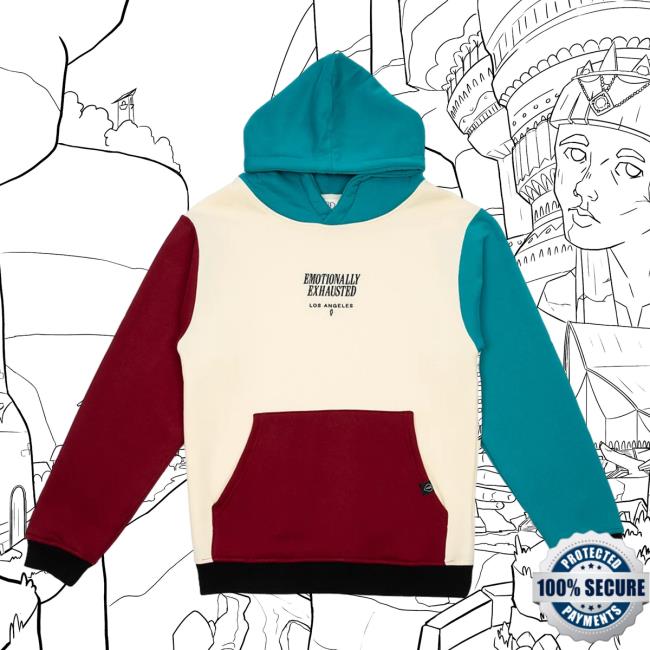 Emotionally Exhausted Color Block Hoodies