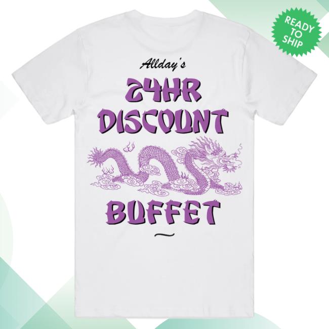 Official Allday Merch Store Allday / Allday's 24Hr Discount Buffet / White Attractive Shirt
