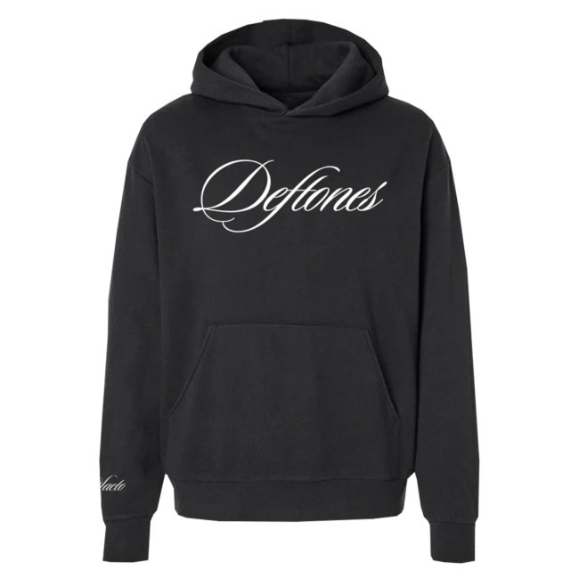 Embroidered Script Logo Sweatshirt Hoodie Deftones Embroidered Script Logo Hoodie Deftones