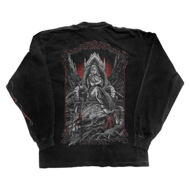 Kim Petras Merch Throne T Shirt Official Kim Petras Merch Throne Longsleeve Tee